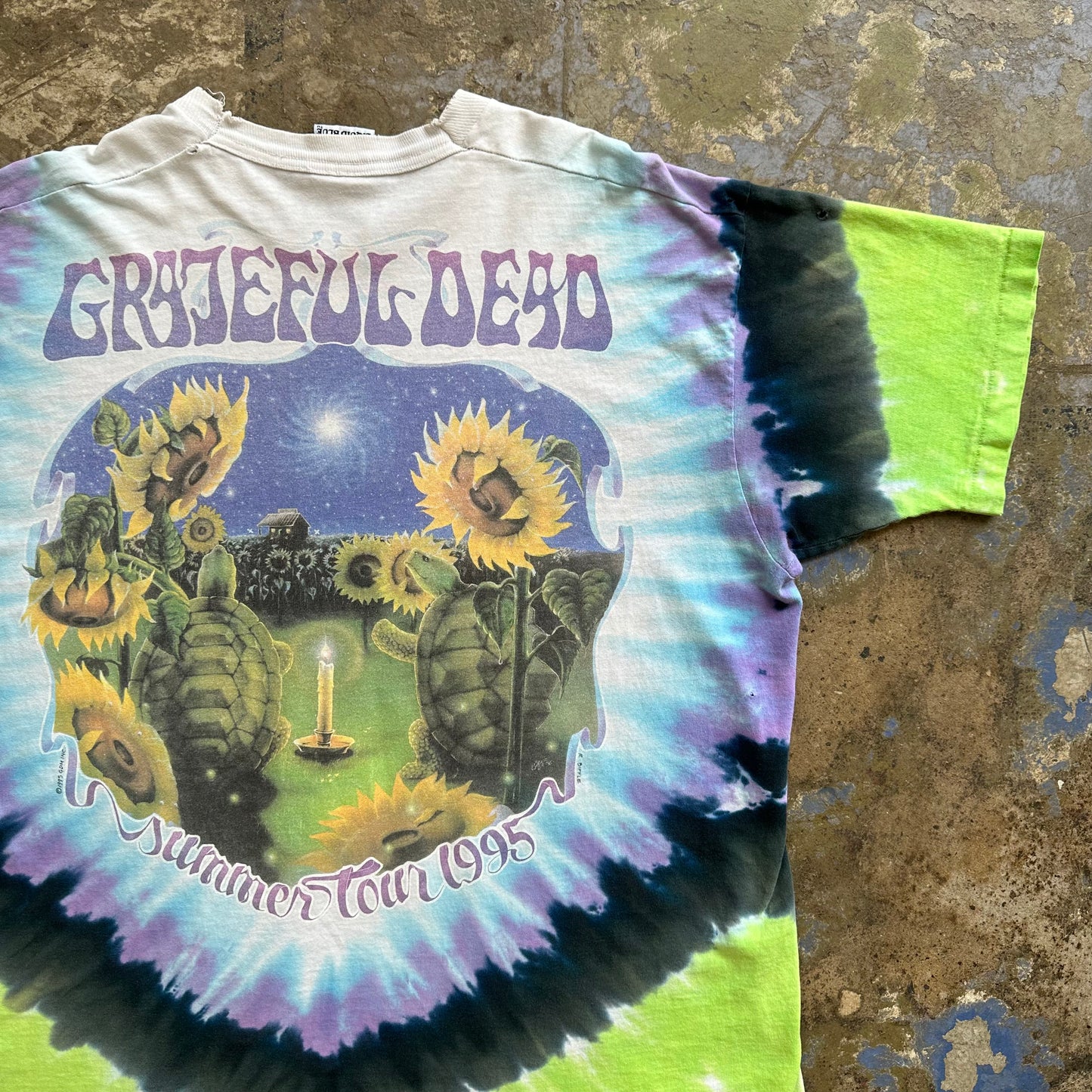 1995 Grateful Dead Terrapin Liquid Blue tshirt