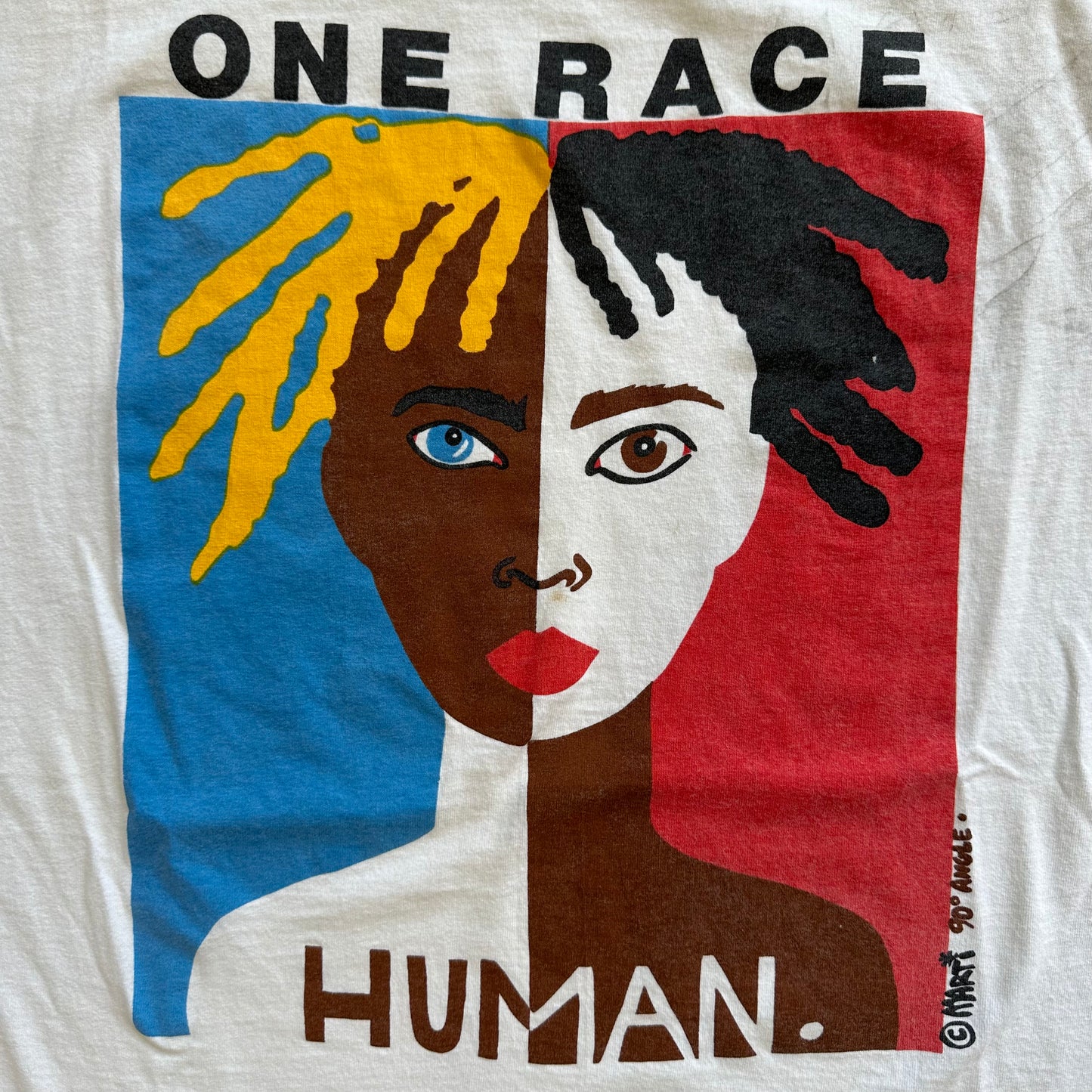 1990s One Race tshirt