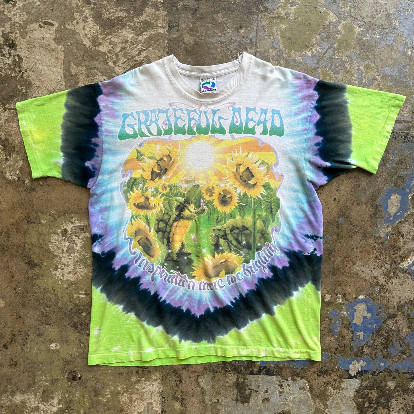 1995 Grateful Dead Terrapin Liquid Blue tshirt