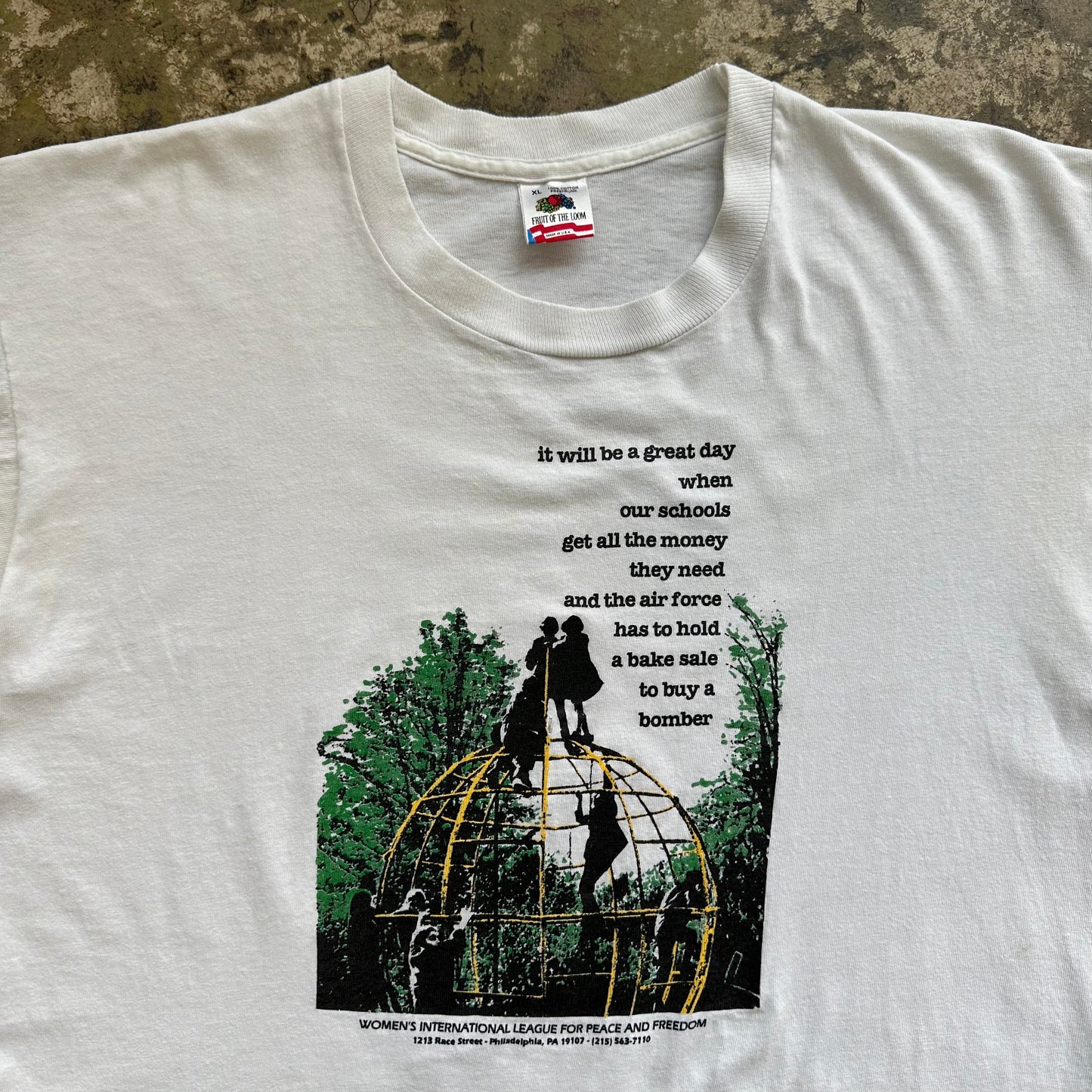 1990s Bake Sale for Bombers/ Peace and Freedom tshirt