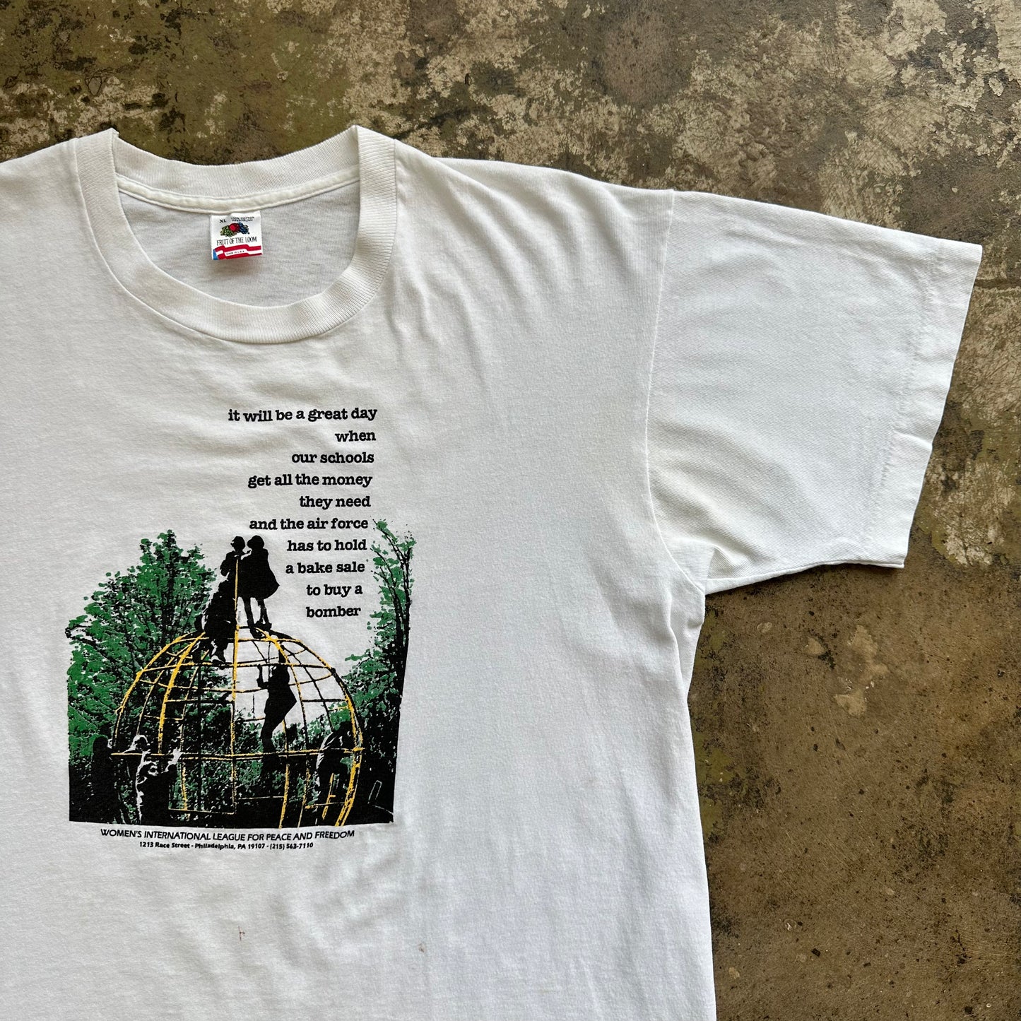 1990s Bake Sale for Bombers/ Peace and Freedom tshirt