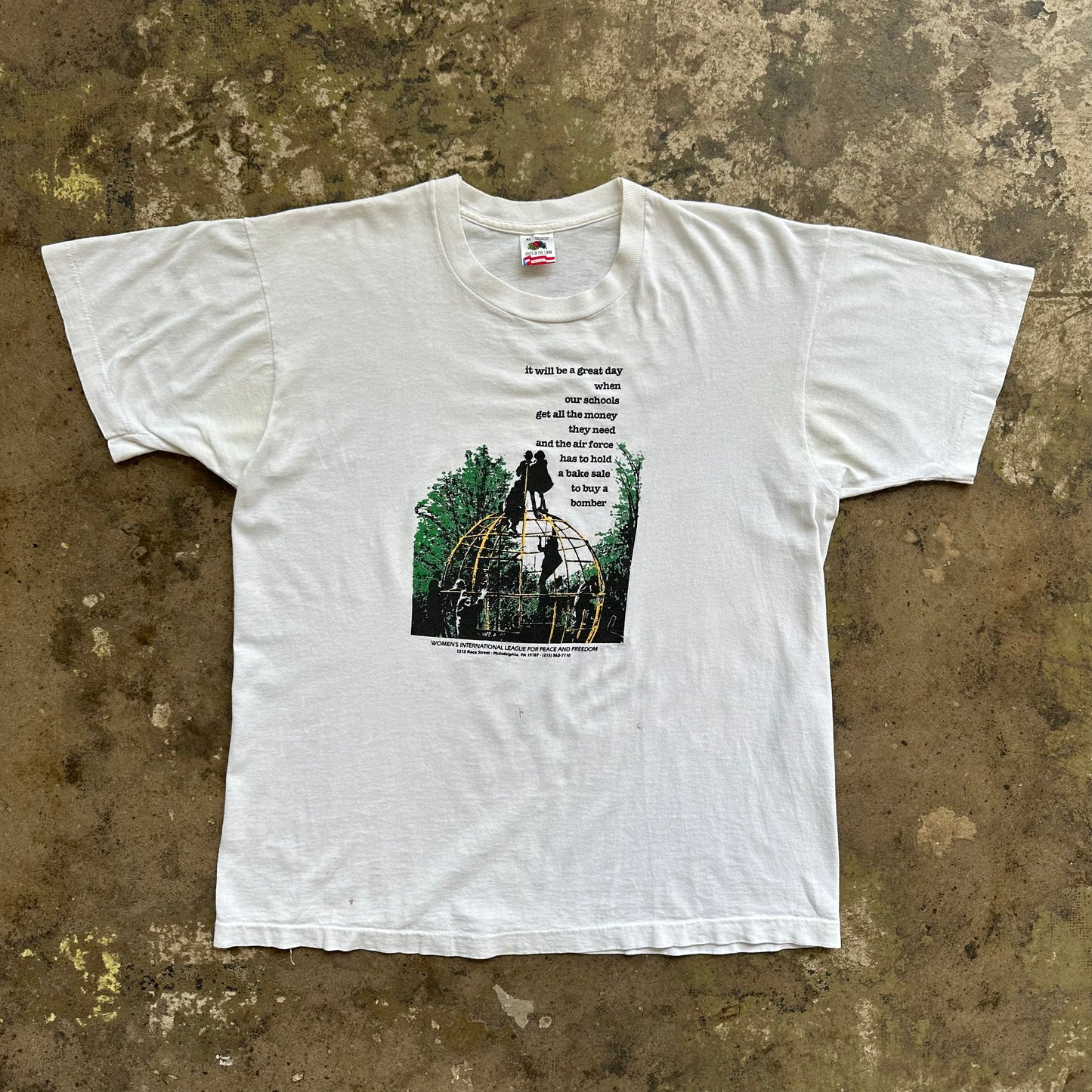 1990s Bake Sale for Bombers/ Peace and Freedom tshirt