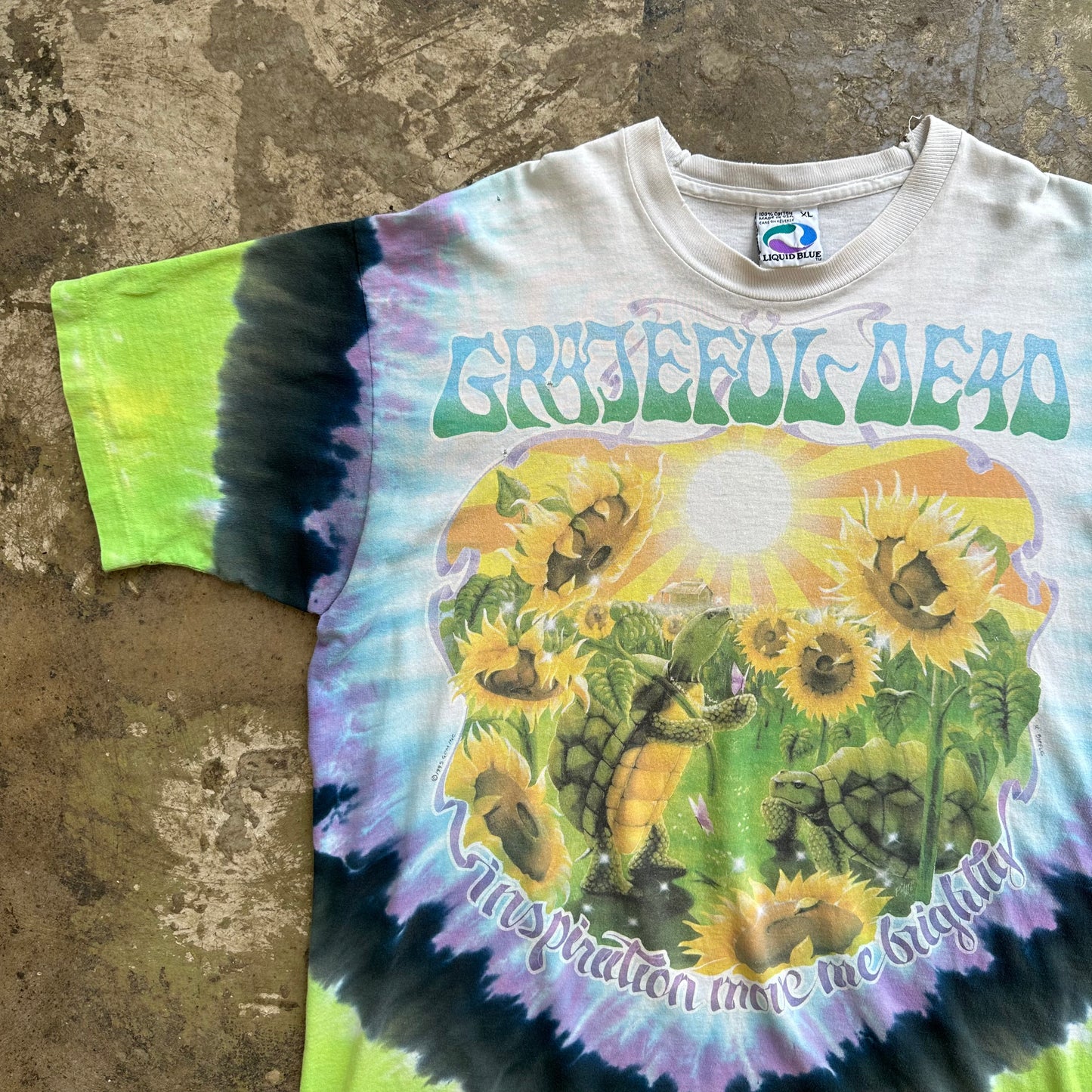 1995 Grateful Dead Terrapin Liquid Blue tshirt
