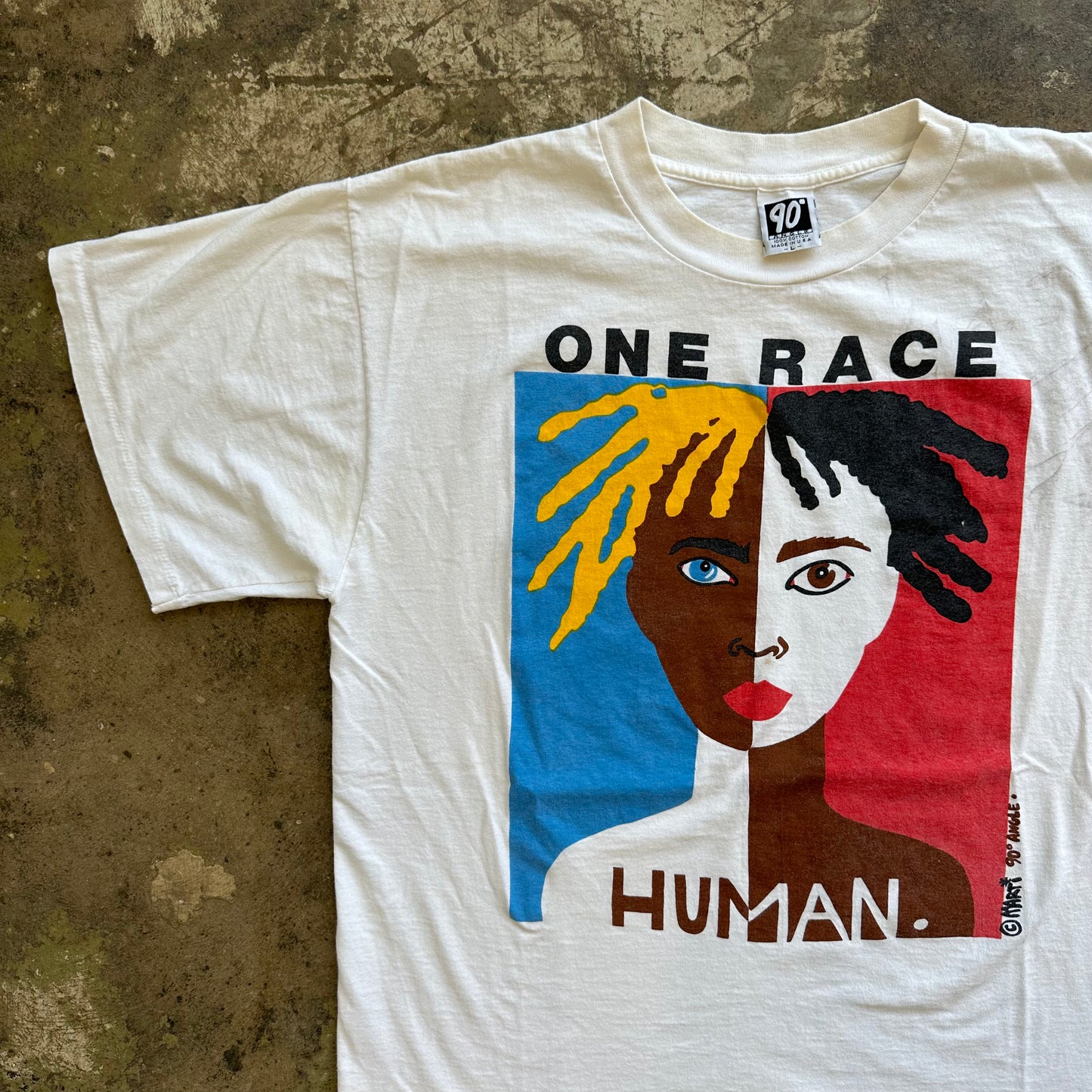 1990s One Race tshirt