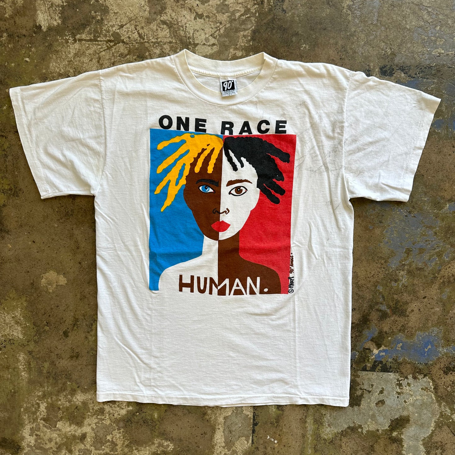 1990s One Race tshirt
