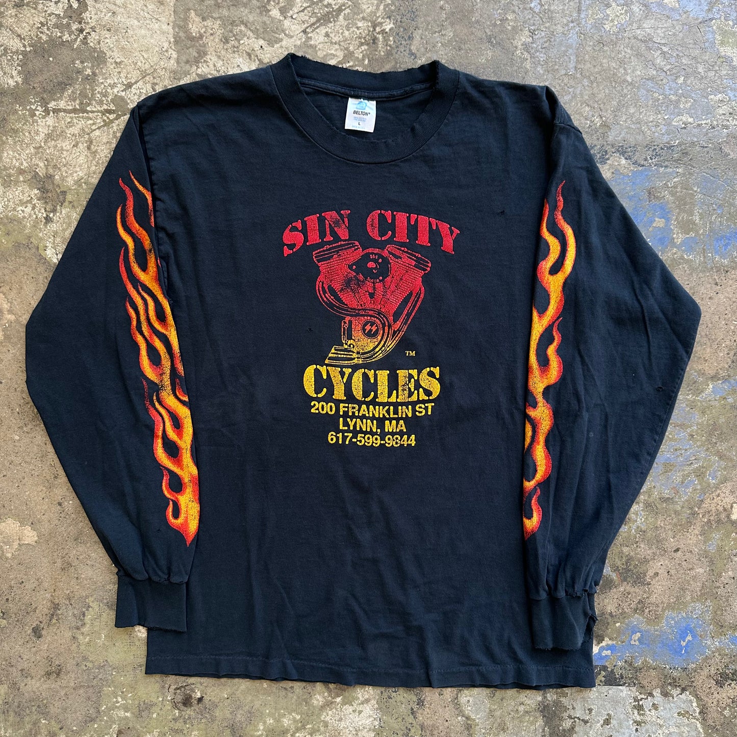 1990s Sin City Cycles longsleeve tshirt