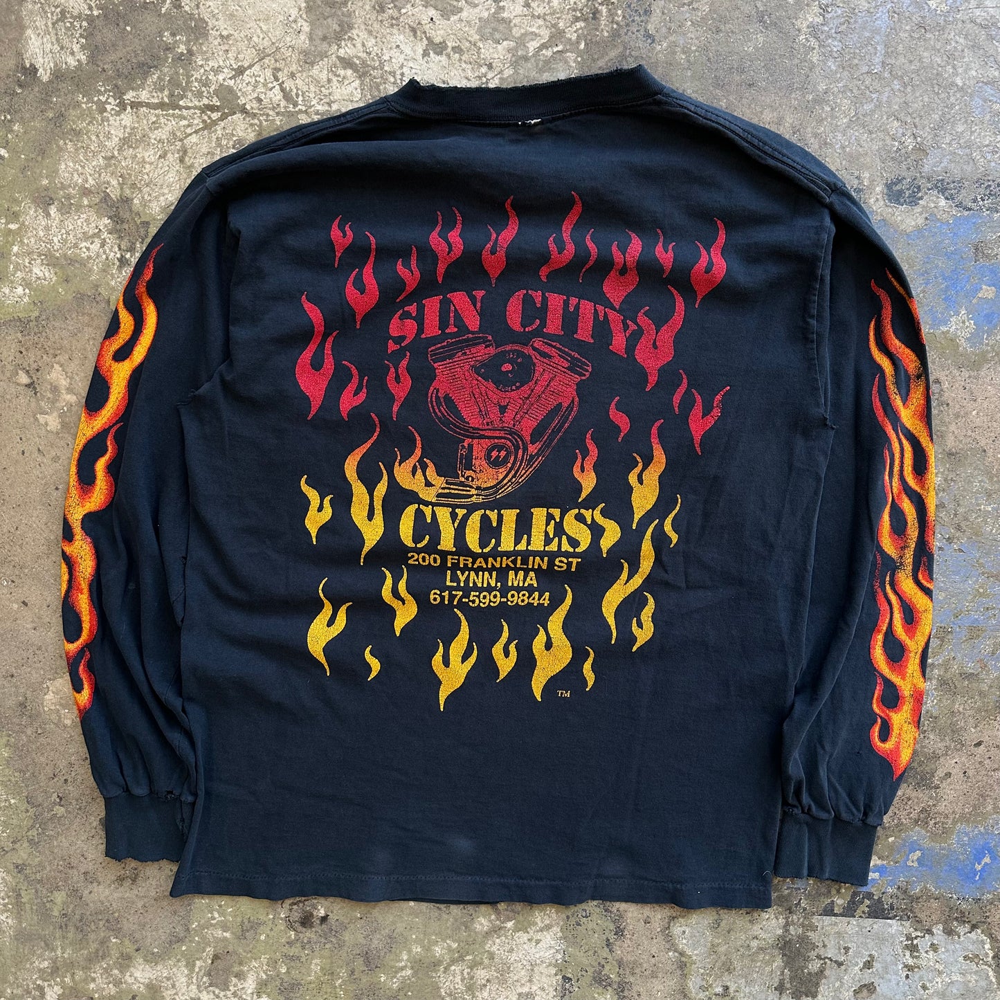 1990s Sin City Cycles longsleeve tshirt
